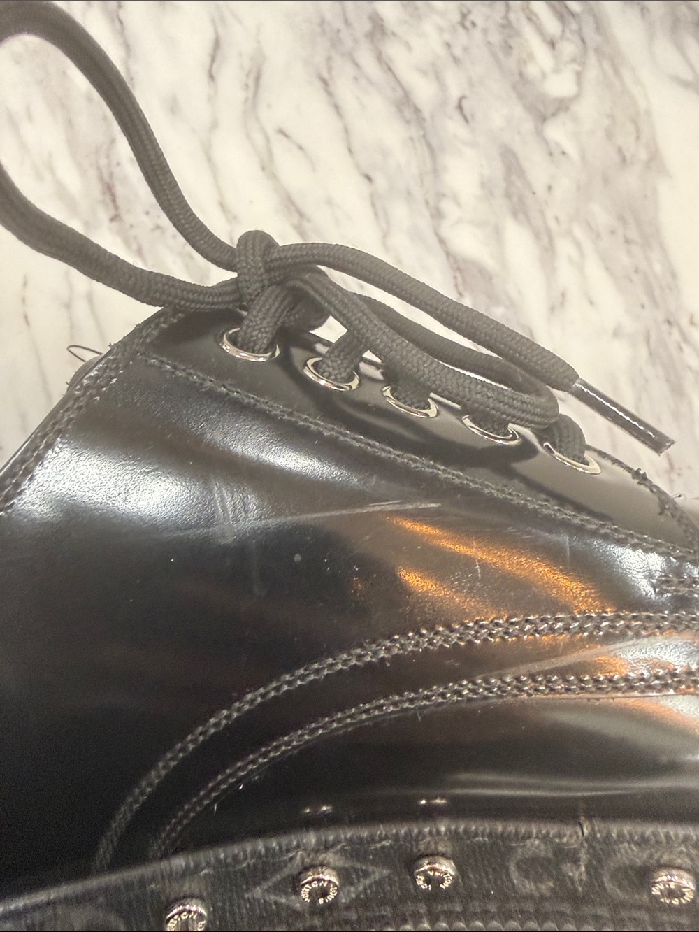 Louis Vuitton Men’s Black Leather Lace-Up Derby Shoe - Picture 11 of 11